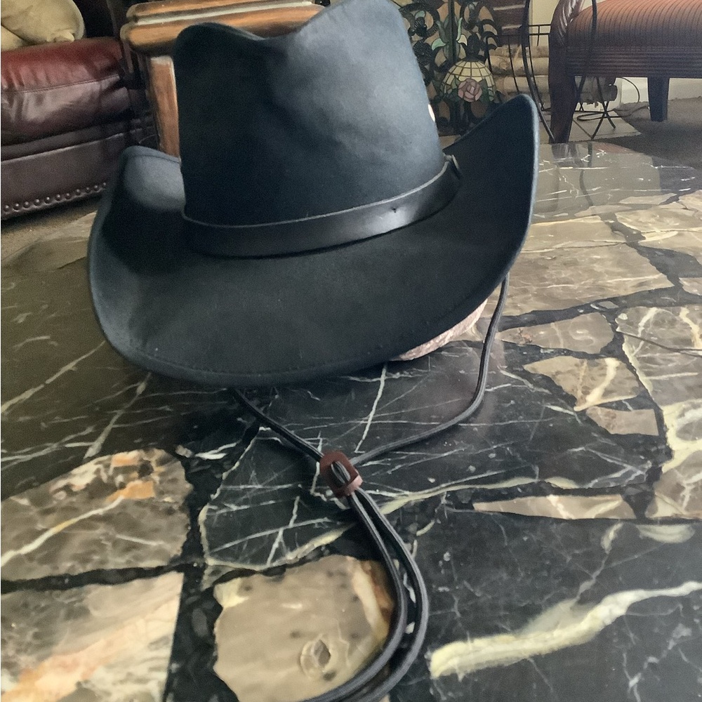 Outback trading company handsome black mens western oilskin cowboy hat